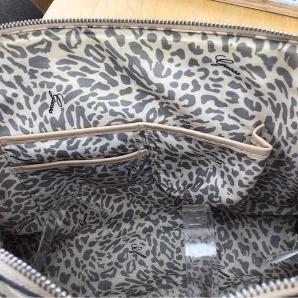 Guess ecru handbag contemporary luxury  purse big shoulder bag cream off white - Picture 9 of 14